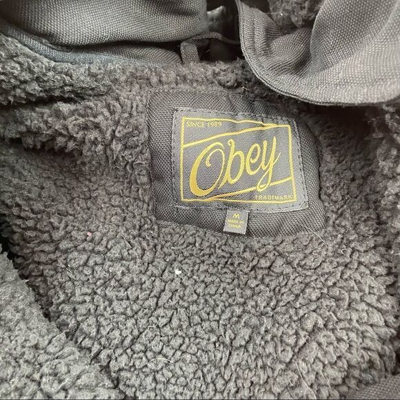 OBEY Fairfield Fleece Lined Parka Coat - Picture 13 of 14